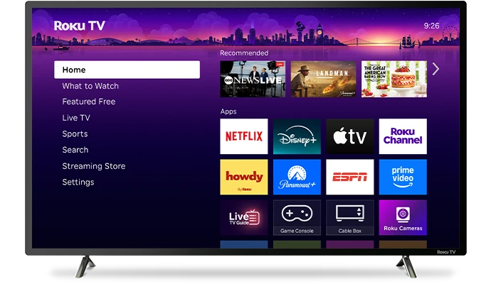 Roku TV home screen